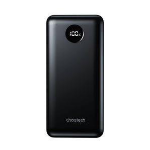 Choetech B653 20000mAh Power Bank – 45W PD, USB‑C/A/Micro Ports, Black