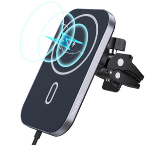 Choetech T200-F Magnetic Car Wireless Charger – 15W Qi, 360°, Universal