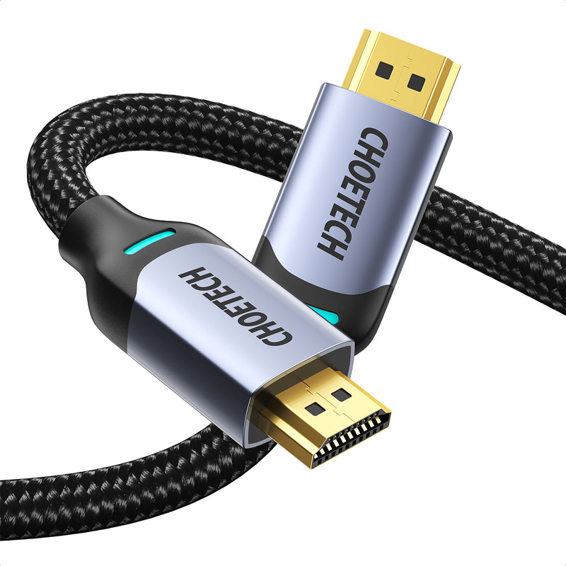 XHH01 Choetech 8K HDMI 2.1 Cable HDMI 2.1 Cable 8K@60Hz 48Gbps 4K HDMI HDR 2M 6.6FT Braided Cable