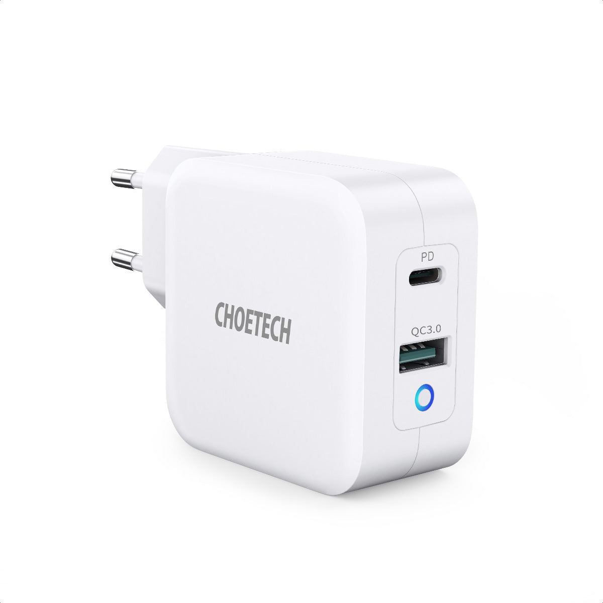 PD8002 CHOETECH 65W 2-Port PD Charger GaN Tech USB C Foldable Fast Charging Adapter Compatible with MacBook CHOETECH