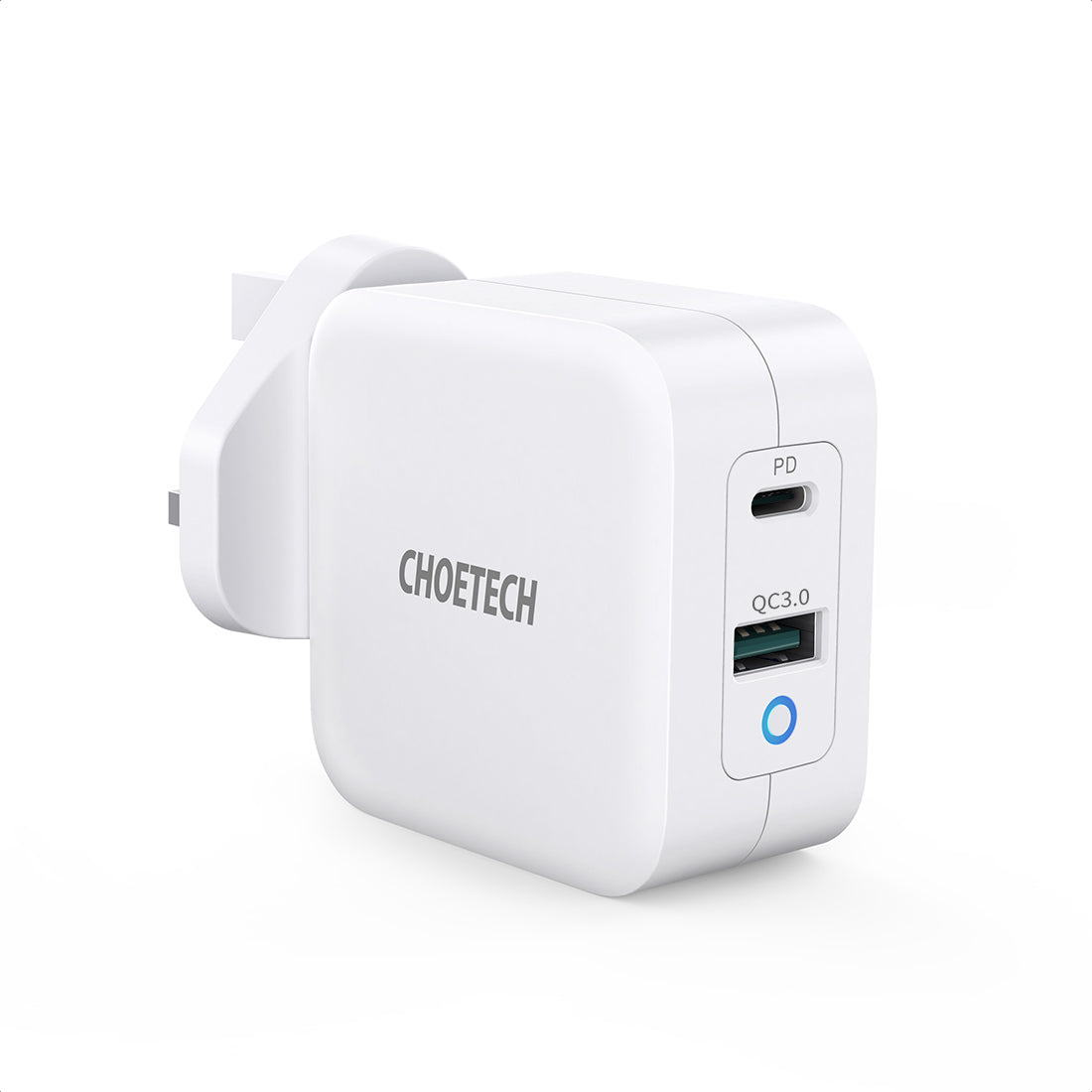 PD8002 CHOETECH 65W 2-Port PD Charger GaN Tech USB C Foldable Fast Charging Adapter Compatible with MacBook CHOETECH