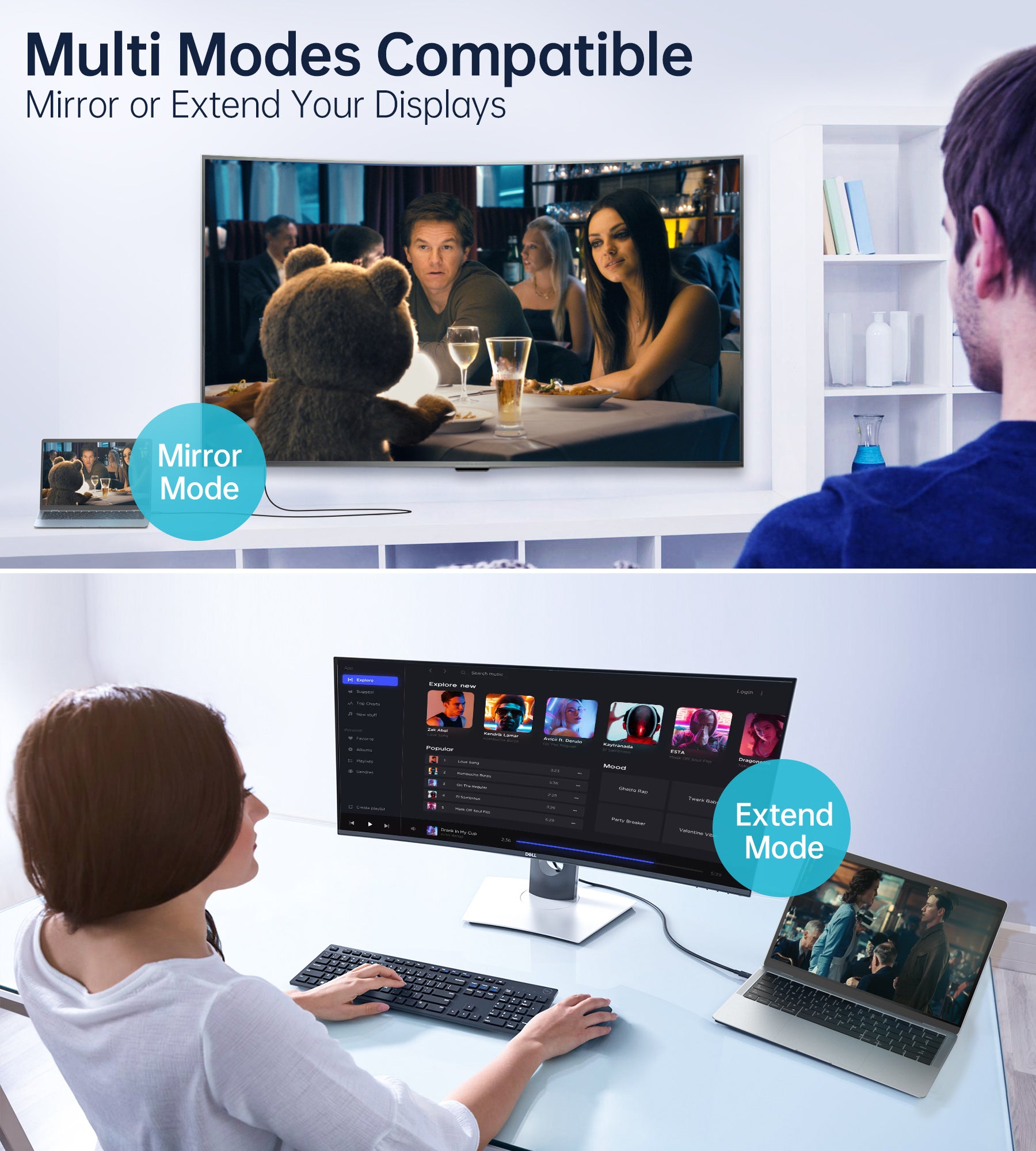 XCP-1803 Choetech USB C to DisplayPort Cable, 8K@30Hz 6ft DisplayPort to USB C Cable, Thunderbolt 3 to DisplayPort Two-Way