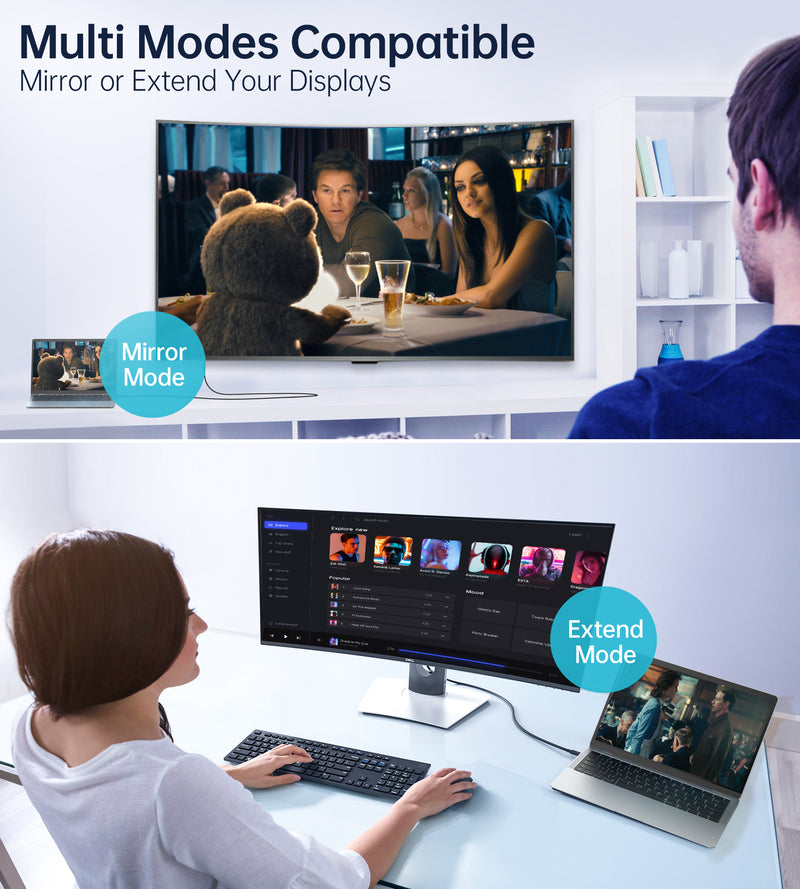 XCP-1803 Choetech USB C to DisplayPort Cable, 8K@30Hz 6ft DisplayPort to USB C Cable, Thunderbolt 3 to DisplayPort Two-Way