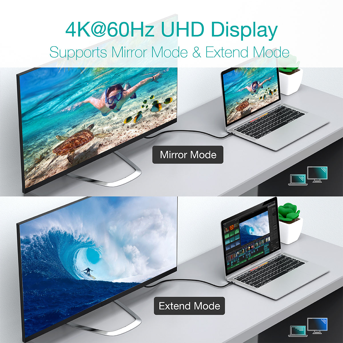 XCC-1007 CHOETECH 100W USB Type C Câble de charge rapide tressé (20V 5A 6ft)