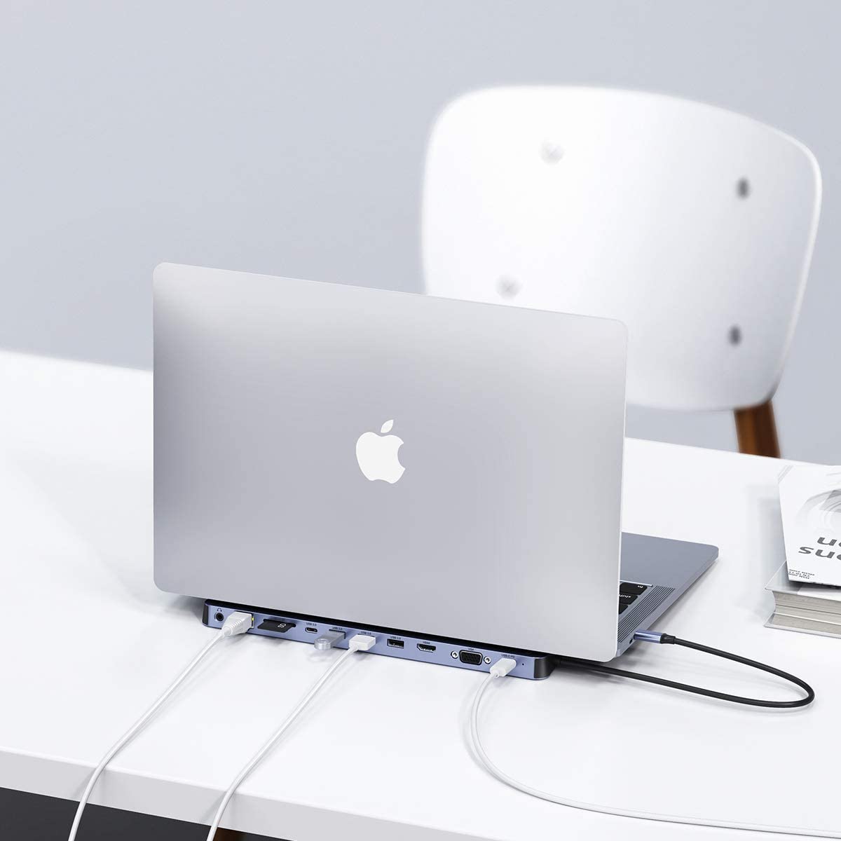 CHOETECH 11 in 1 USB Type C Hub Adapter with USB C PD 100W, 4K HDMI, VGA, 3 USB 3.0, 3.5mm Audio, RJ45 Ethernet, SD/TF card reader, USBC data CHOETECH