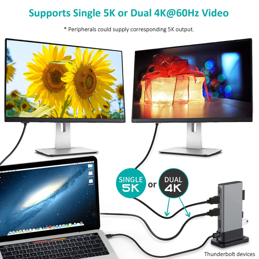A3007 Câble USB Type C Thunderbolt 3 40 Gbit/s/100 W Charge (0,7 mètre/2,3 pieds) 5 A/20 V