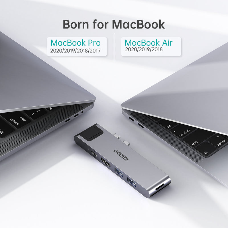 HUB-M24 Choetech 7-in-2 MacBook Pro/Air USB Adapter USB C Hub