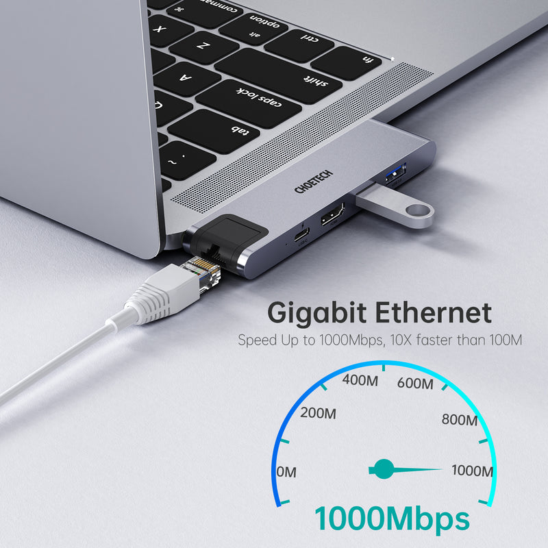 HUB-M24 Choetech 7-in-2 MacBook Pro/Air USB Adapter USB C Hub