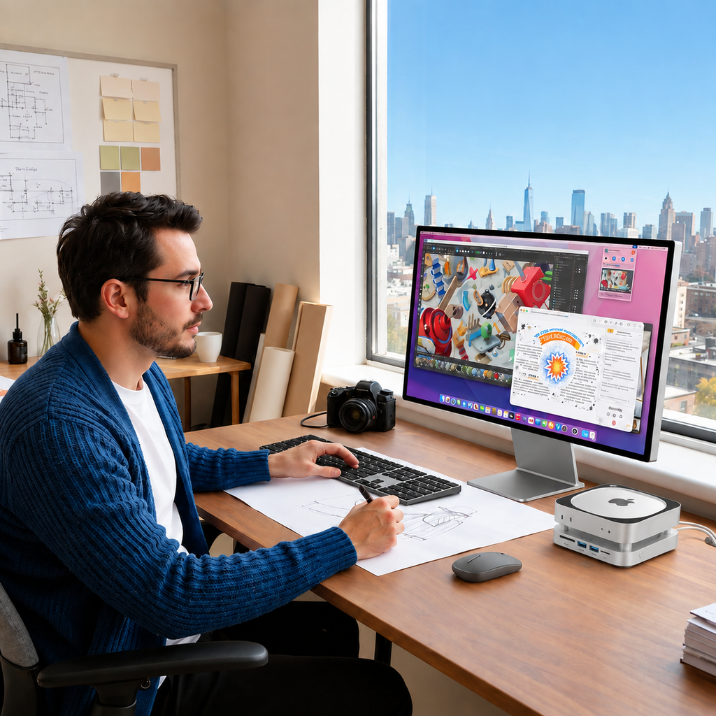 Mac mini Dock with NVMe SSD Enclosure: Expand Storage, Add More Ports and Build a Better Workspace