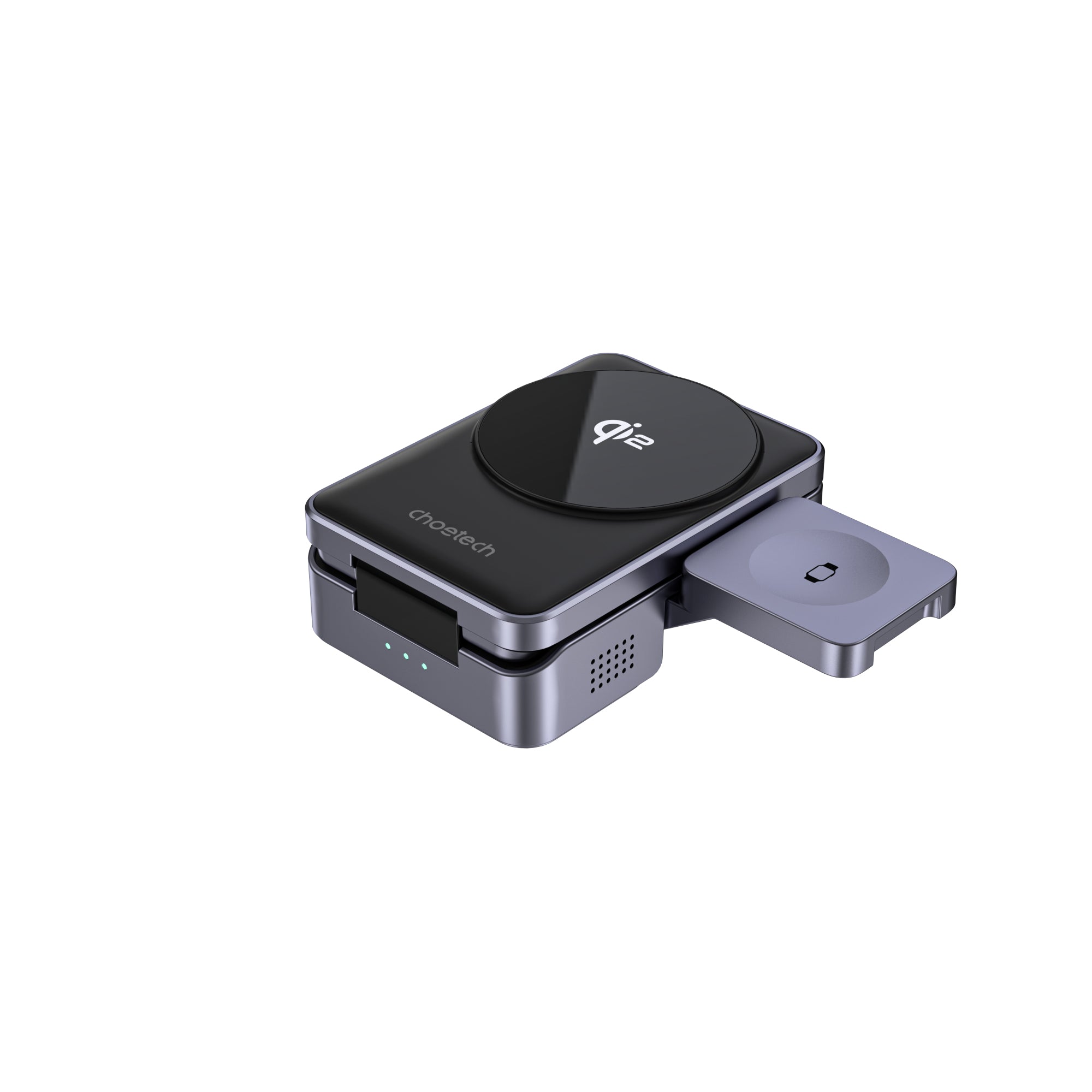 15W Qi2 Foldable 3-in-1 Magnetic Wireless Charger Black