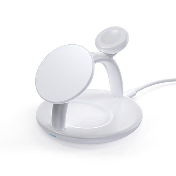 Choetech 00-WH 3-in-1 Magnetic Wireless Charger – 15W, Triple Charge