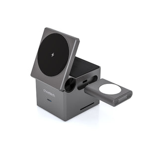 Choetech T632-F 4‑in‑1 15W Magnetic Wireless Charger – Detachable Watch Stand