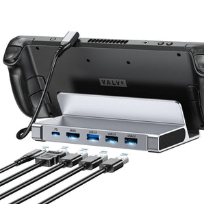 Choetech HUB-M77 5-in-1 USB-C Dock – HDMI, 100W PD, USB 3.0/2.0 Ports, Grey