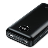 Choetech PD45W 20000mAh Micro+USB-A+Type-C power bank black