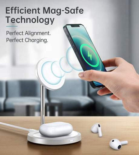 Choetech MFM 2in1 Holder Magnetic Wireless Charger For iPhone 12/13/14 Series