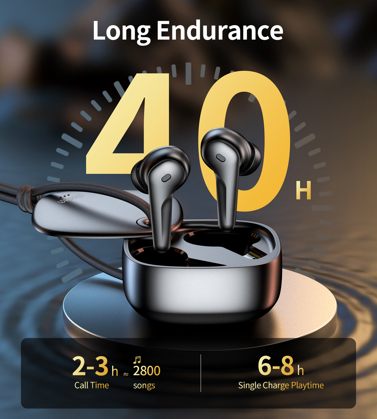 Choetech ANC+ENC 4 Mic Earphone TWS Touch Control with Rotate charging case