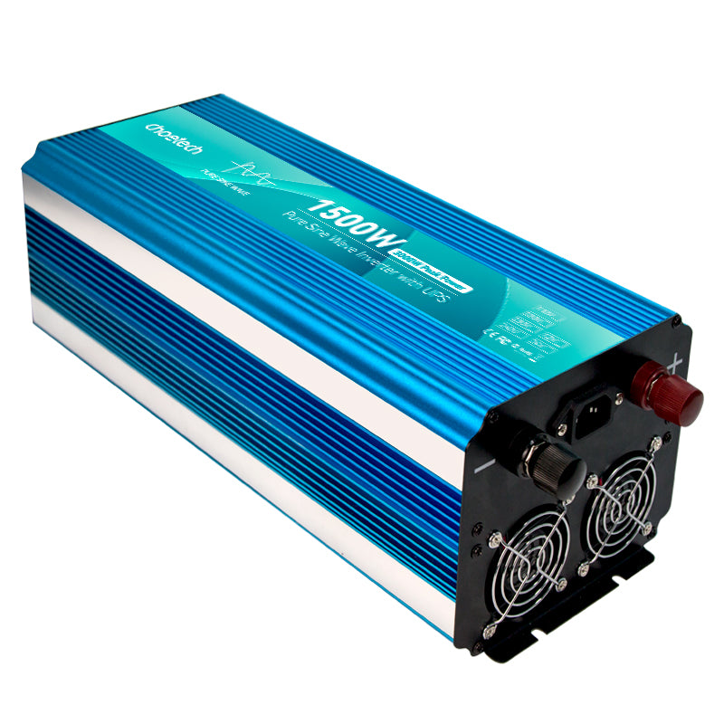 1500W Pure Sine Wave Inverter – 3000W Peak, Dual DC/AC