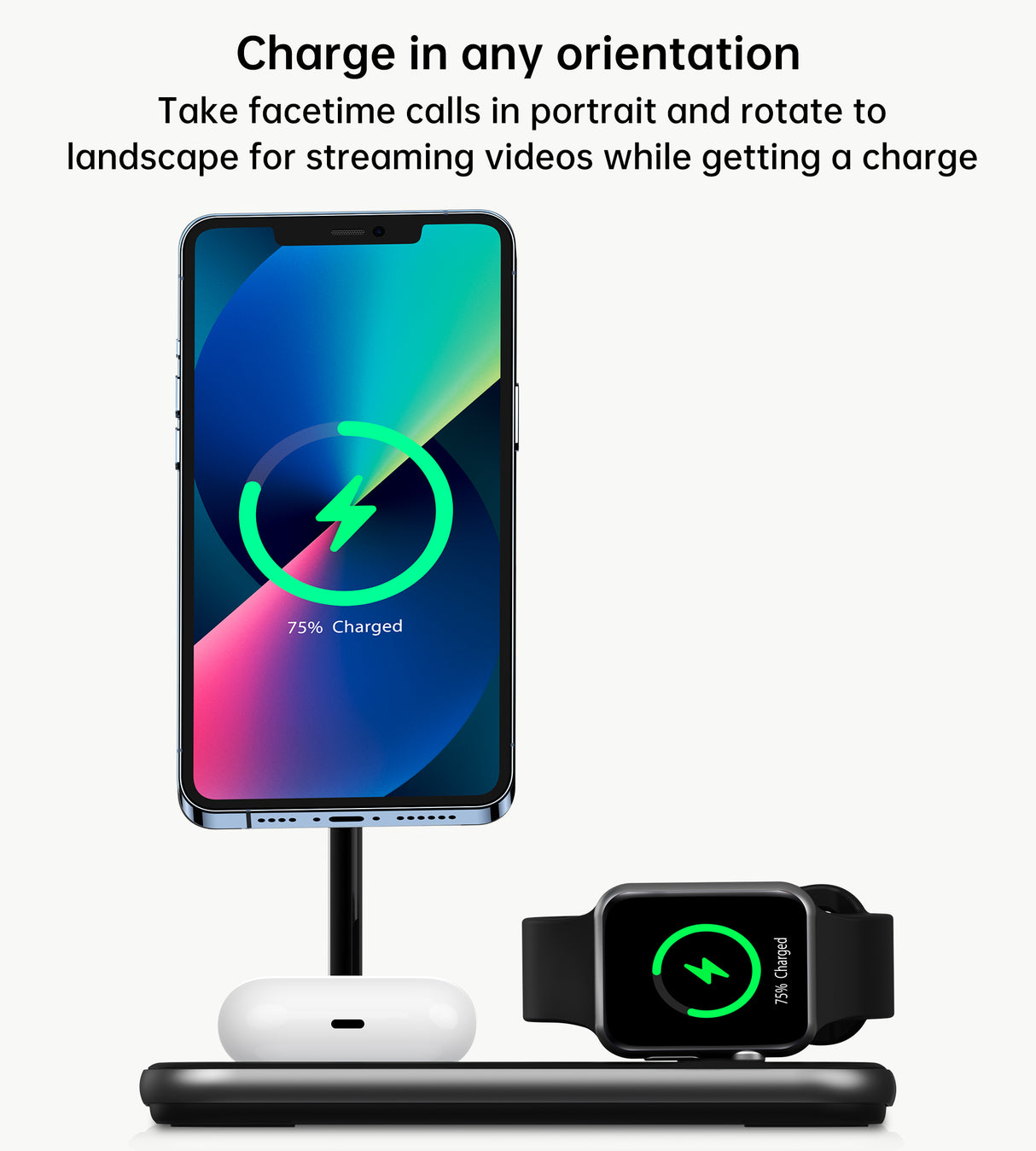 Choetech T589-F 3 in 1 MFM and MFI Certified Magnetic Wireless Charger