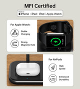 Choetech T589-F 3 in 1 MFM and MFI Certified Magnetic Wireless Charger