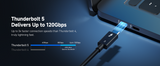 CHOETECH  Thunderbolt5 Intel Certified 240W 80Gbps Audio Cable