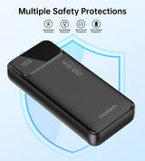 Choetech B729 PD22.5W Dual USB-A+Type-C Power bank 20000mAh Black