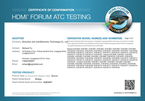 HDMI Compliance Certification
