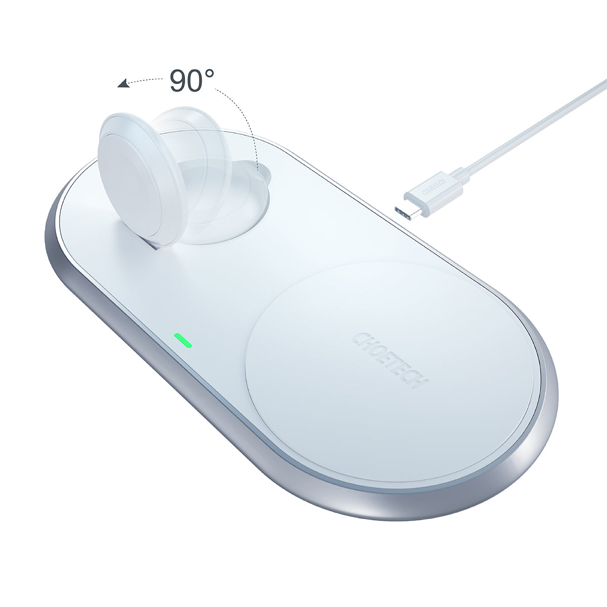 2-in-1 Wireless Charger – MFi, Watch Stand, for iPhone