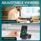 Choetech 4in1 15W Magnetic wireless charger with Removeable WatchChargerHolder for iphone 15