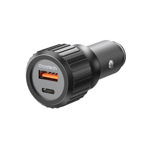 Choetech TC0010 63W Car Charger – PD45W + QC18W Dual-Port Fast Charging