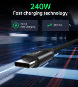 Choetech PD3.1 240W USB-C to USB-C 1.2meter Cable