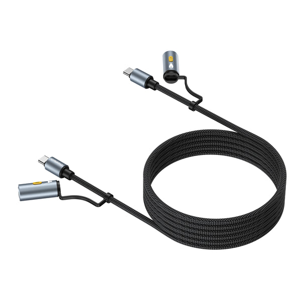 Choetech CC1001 60W USB-C Cable – 4-in-1 with LED Light & Lighter Port