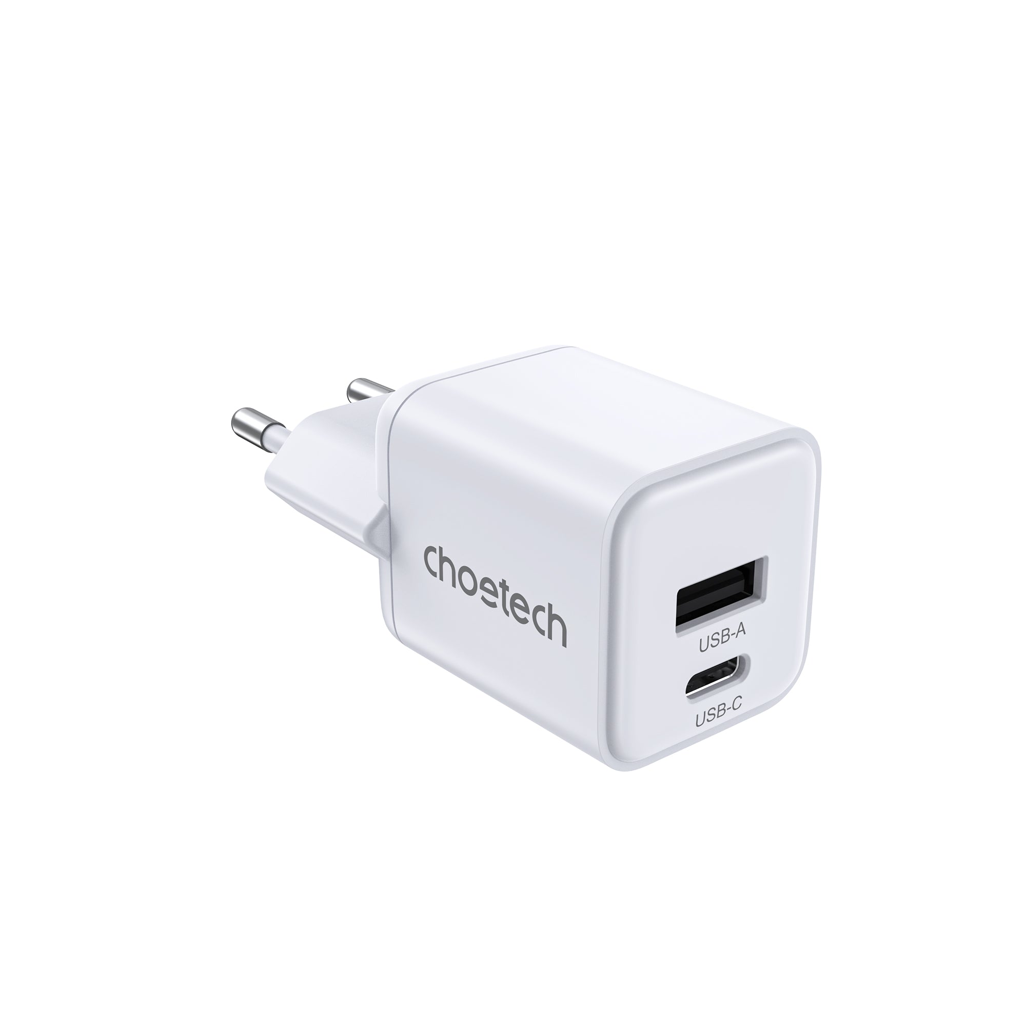 30W GaN USB-C & USB-A Charger – Dual Port, EU Plug