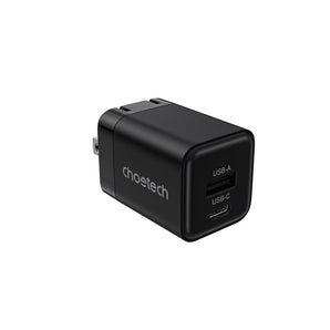 Choetech PD5012 30W GaN Charger – Dual USB-C & A, for iPhone 16/15, US