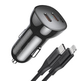 TC0008 Choetech 36W Dual Fast USB C Car Charger 18W Type C PD3.0 for iPhone 12