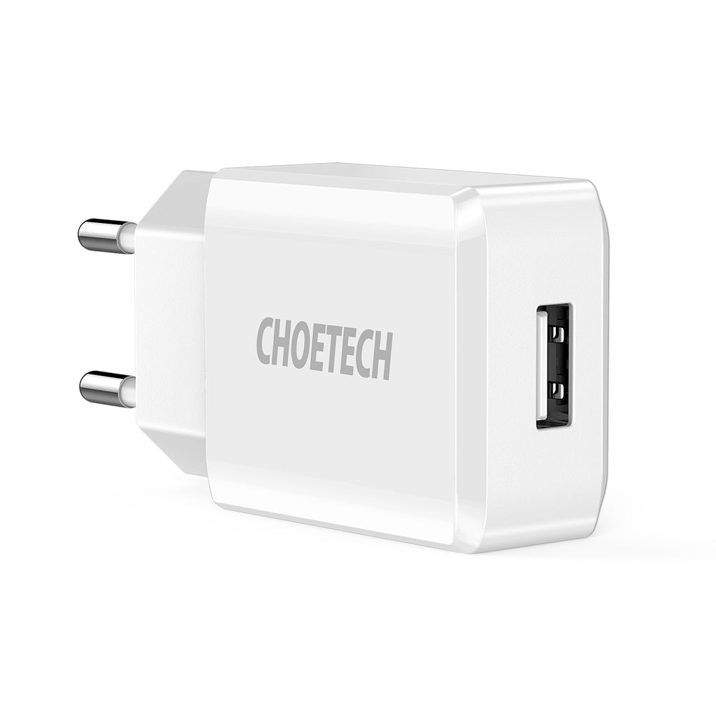 C0029 CHOETECH Enchufe de pared USB 5V 2A Adaptador de corriente CA Compatible con iPhone, iPad, Samsung, Huawei, tableta y más