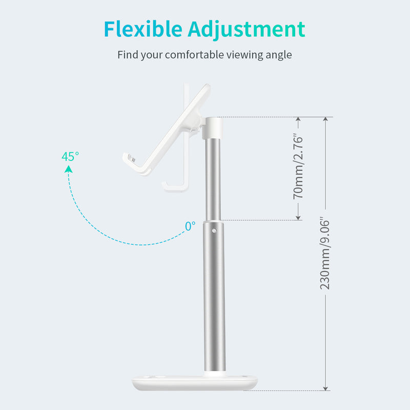 H035 CHOETECH Adjustable Phone Stand Aluminum Metal Angle Height Tablet Stand on Desk CHOETECH