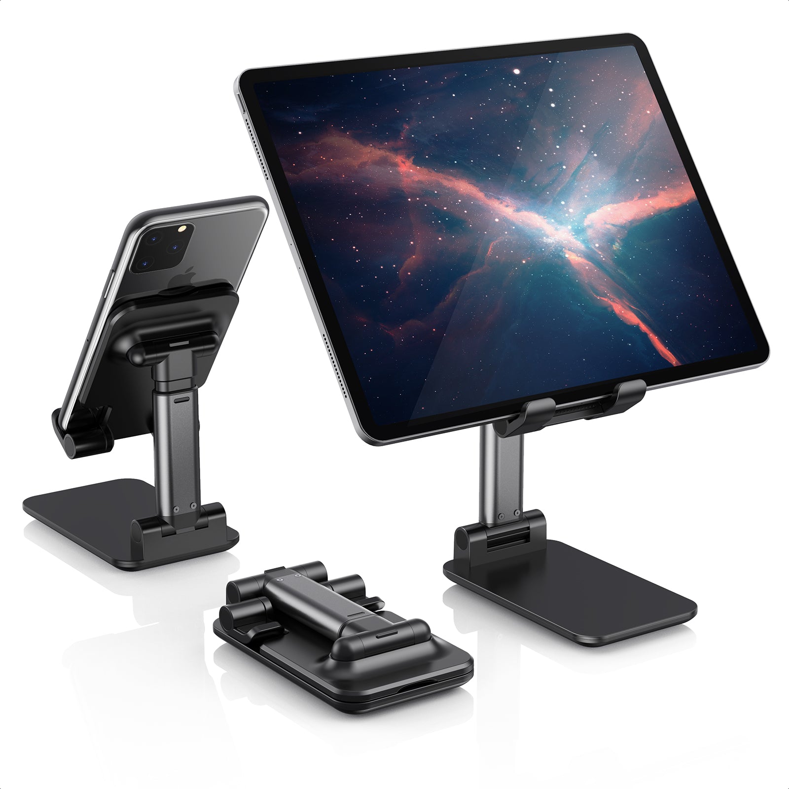 H88 CHOETECH Verstellbarer Schreibtisch-Tablet-Ständer, winkelhöhenverstellbarer Handy- und Tablet-Ständerhalter für 4 ~ 12,9 Zoll