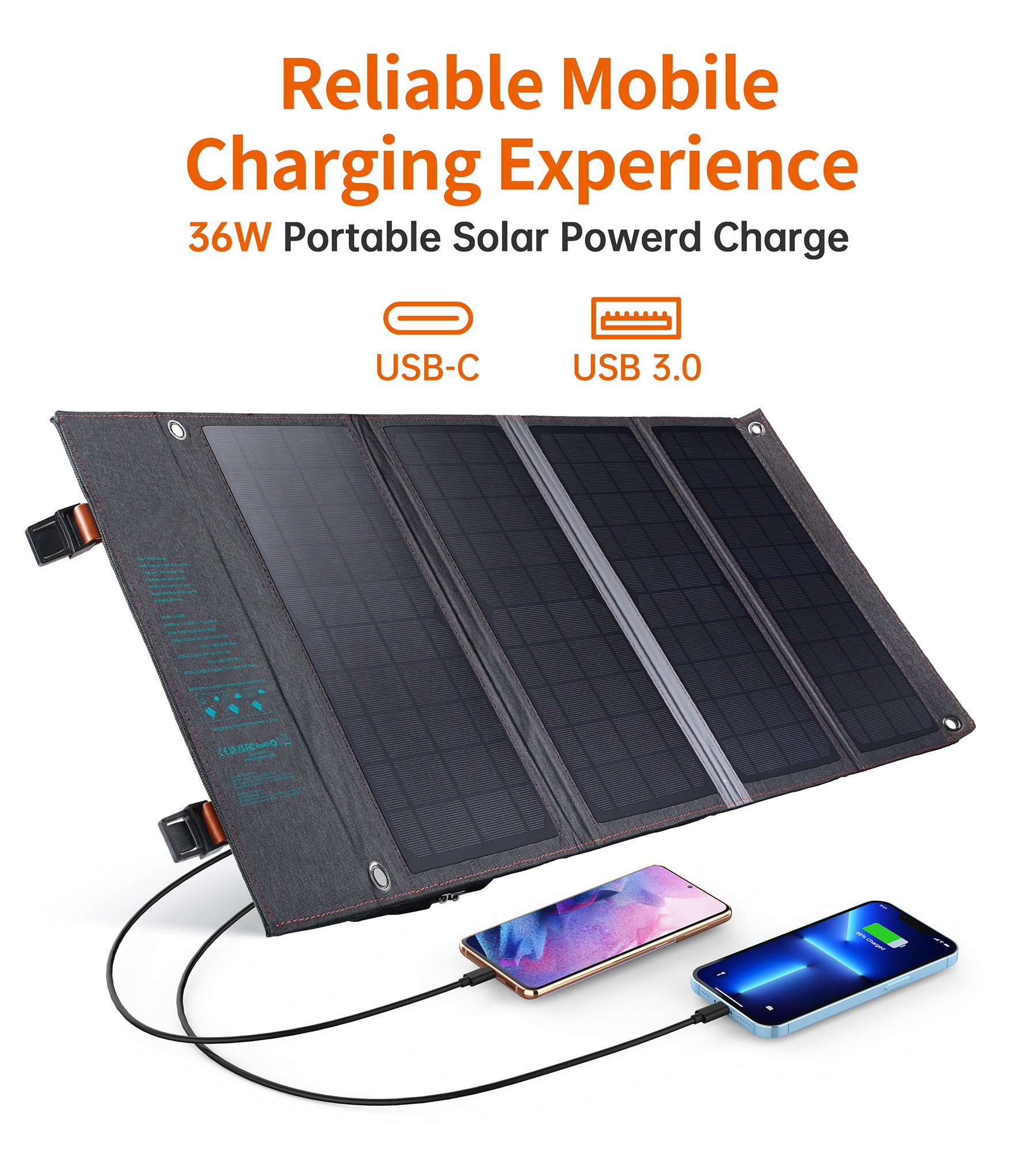 SC006 Choetech 36W Foldable Solar Charger
