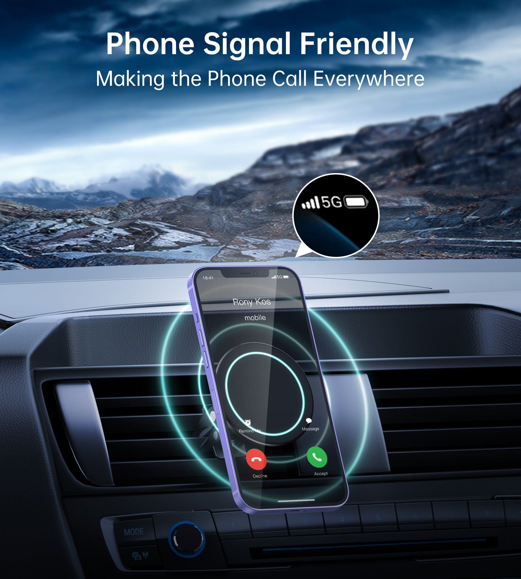 Magsafe iPhone 12 Magnetische Autohalterung Auto Lüftungsschlitz Handyhalter (AT0004)