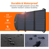 Tragbares 19-W-Solarpanel-Ladegerät SunPower Panels USB-Ladegerät für Camping, Wohnmobil, im Freien