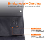Tragbares wasserdichtes faltbares Solarpanel-Ladegerät 22W Solarladegerät mit zwei USB-Anschlüssen