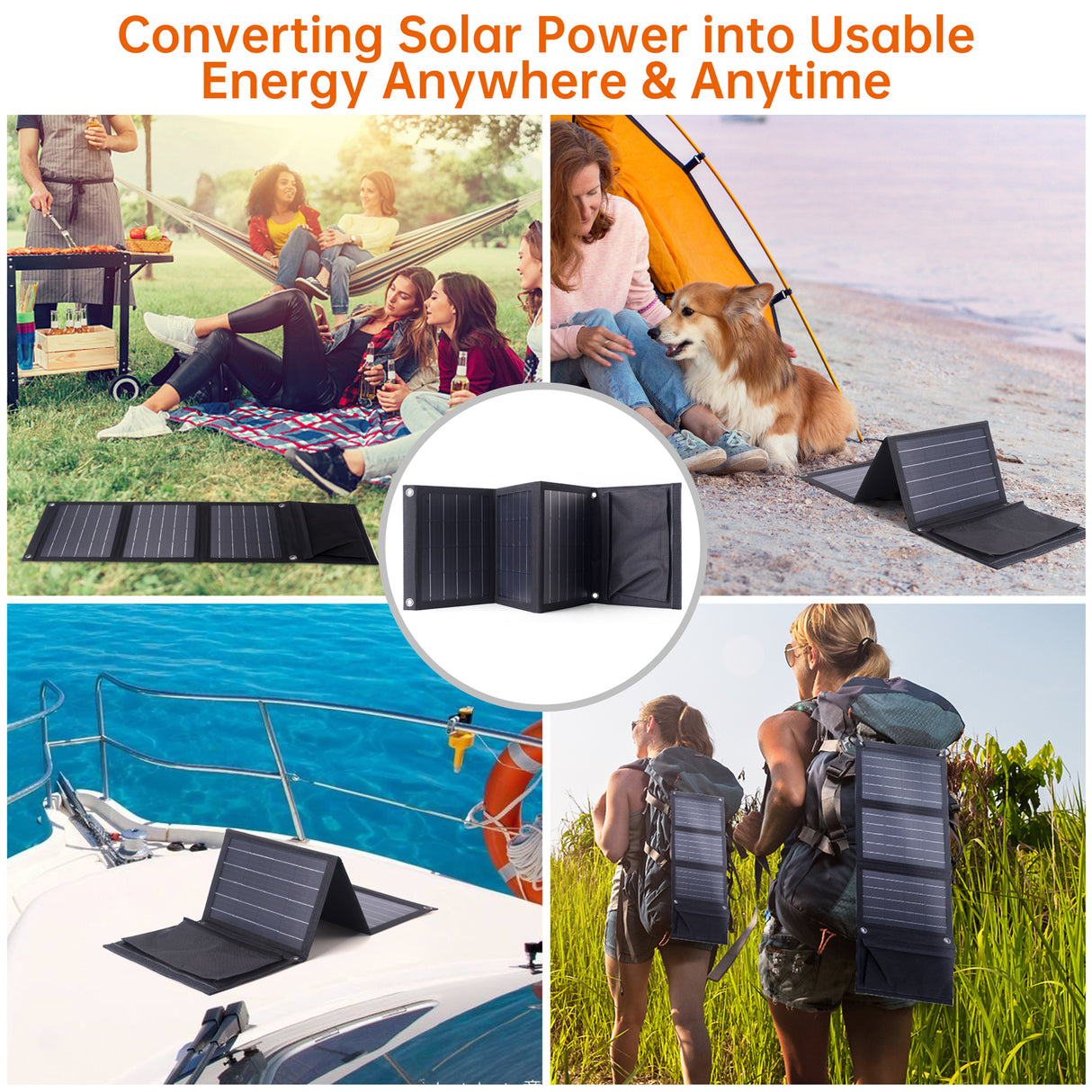 22W Portable Waterproof Foldable Solar Charger with Dual USB Ports –  CHOETECH I POWER TO THE BEST