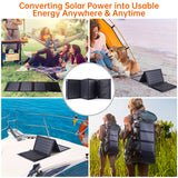 El cargador solar plegable impermeable portátil del panel solar 22W se dobla cargador solar de los puertos USB