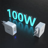 CHOETECH PD 100W GaN Dual USB Type C Charger for MacBook Air iPad iPhone 11 Pro Samsung Huawei ASUS Wall Charger for Lenovo DELL CHOETECH