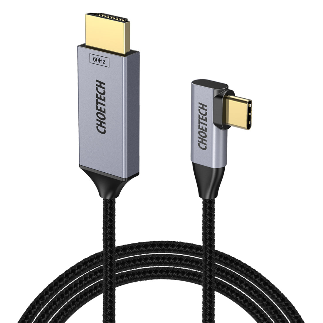CH0033 Choetech Câble USB C vers HDMI (4K à 60 Hz), 6,5 pieds/2 m,  adaptateur tressé USB Type C vers HDMI Câble Thunderbolt 3