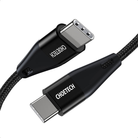 XCC-1003/1004 Cable USB-C a USB-C, CHOETECH 60W USB Tipo C Cable trenzado de carga rápida (20V 3A 4ft/6.6ft)