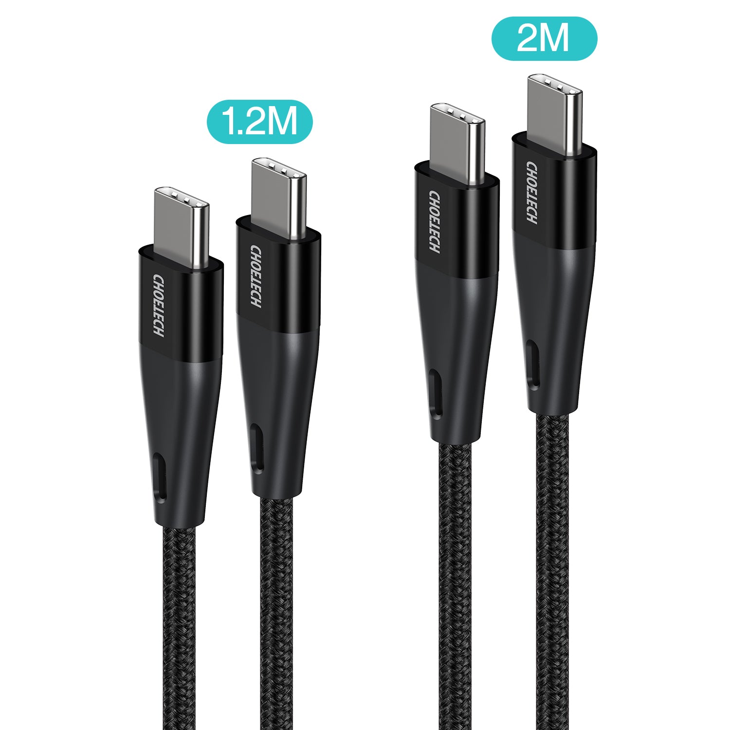 XCC-1003/1004 Câble USB-C vers USB-C, CHOETECH 60W USB Type C Tressé Câble de Charge Rapide (20V 3A 4ft/6.6ft)
