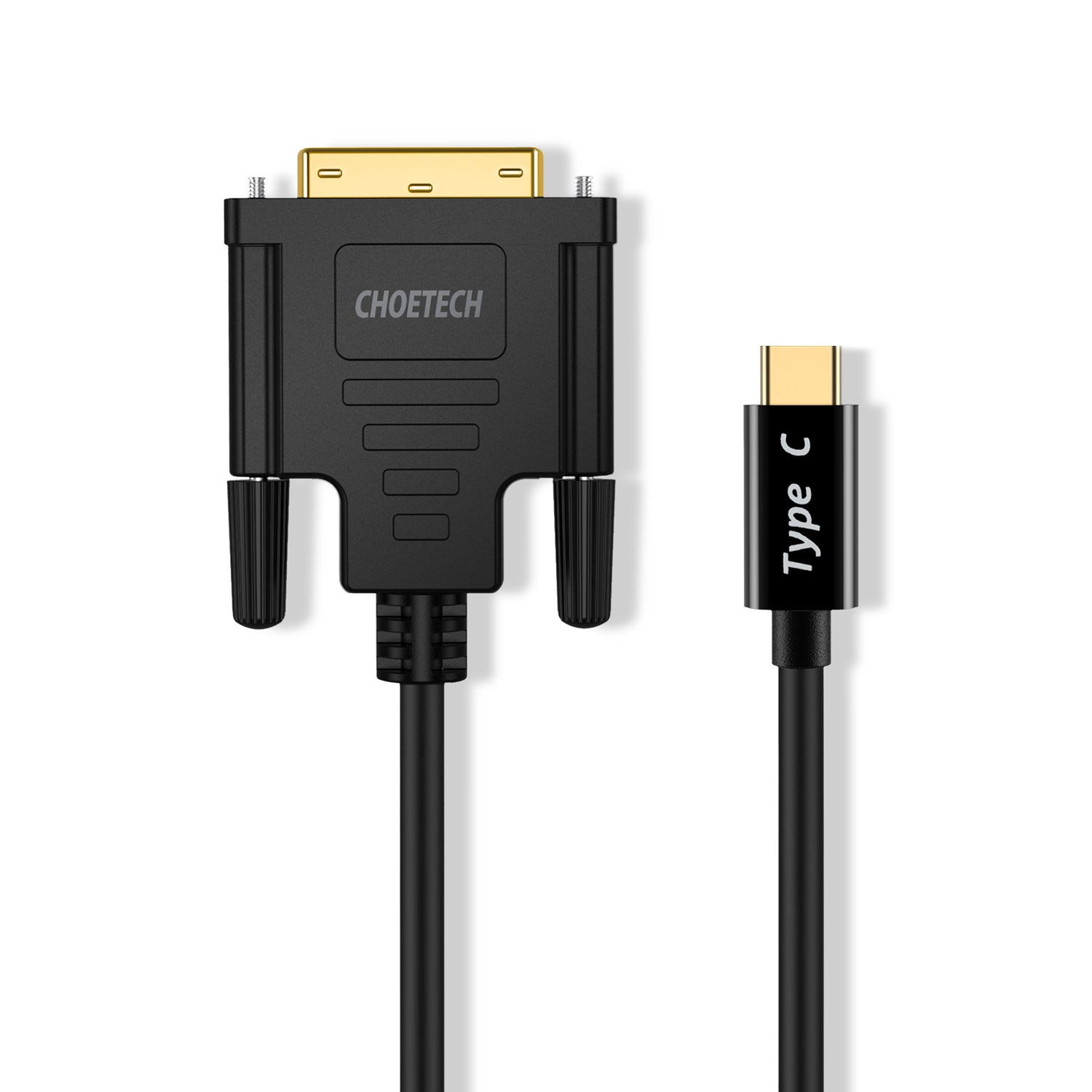 XCD-0018 CHOETECH Câble USB C vers DVI 4K@30Hz (6FT/1.8M) Adaptateur USB Type C vers DVI 24+1