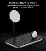 T589-F Choetech 3-in-1 Magnetic Wireless Charging Stand