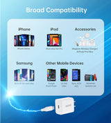 [2er-Pack] 20 W PD-Schnellladegerät USB-C-Wandladegerät-Blockadapter für iPhone 13/12